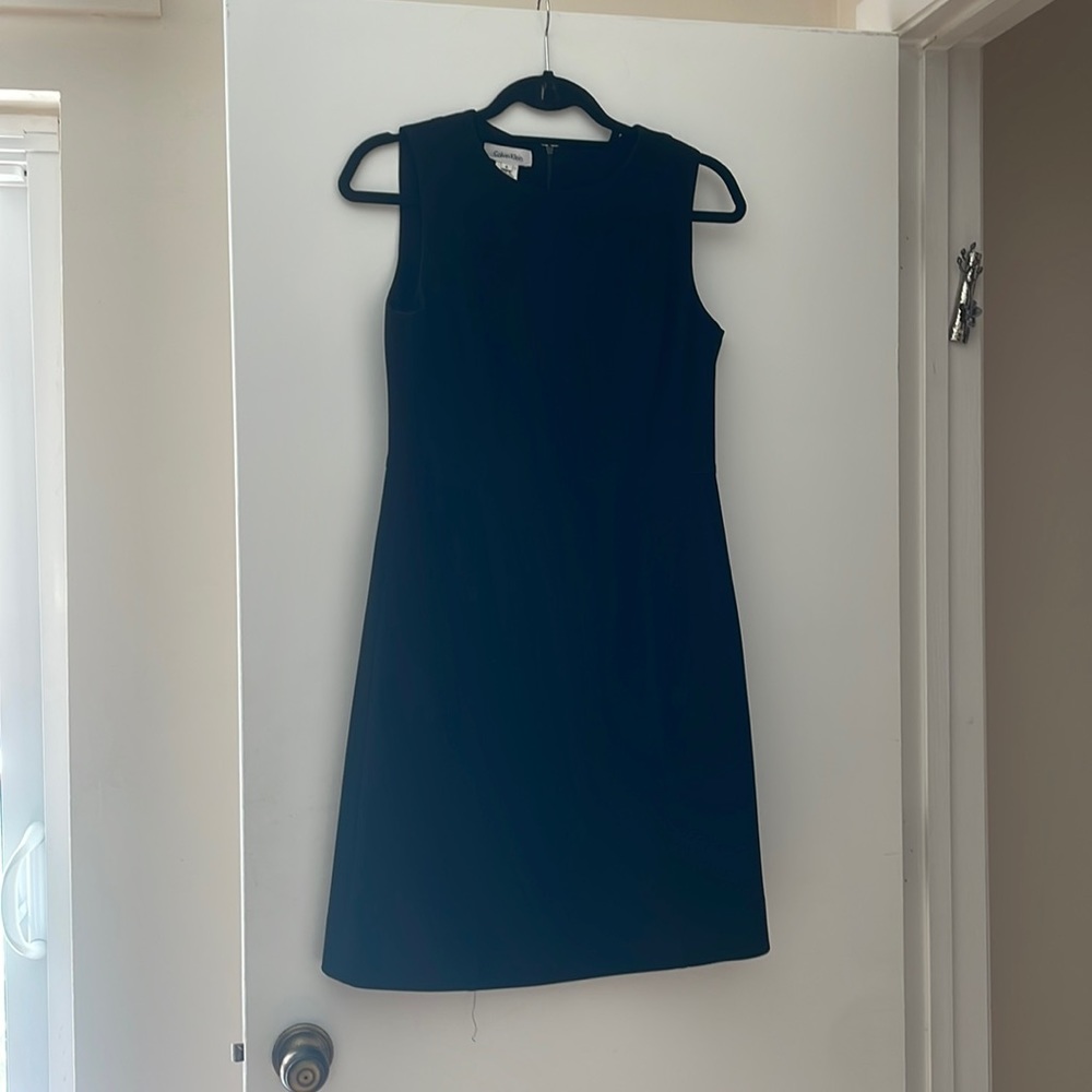 Calvin Klein black sheath dress